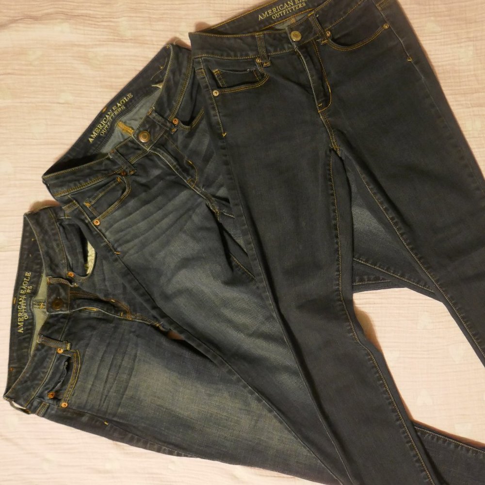 Bundle Lot 3 American Eagle Skinny Jeans 4 S Short